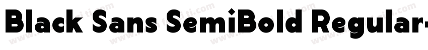 Black Sans SemiBold Regular字体转换